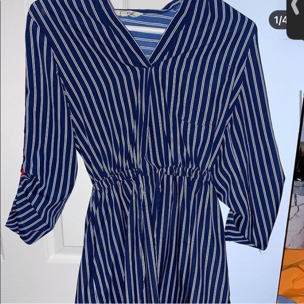 Blue and white stripe dress!